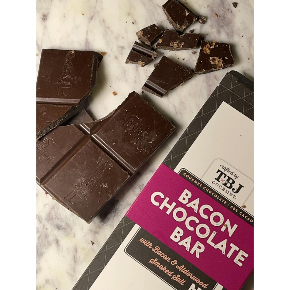 TBJ Gourmet Bacon Chocolate Bar 3oz Chocolate