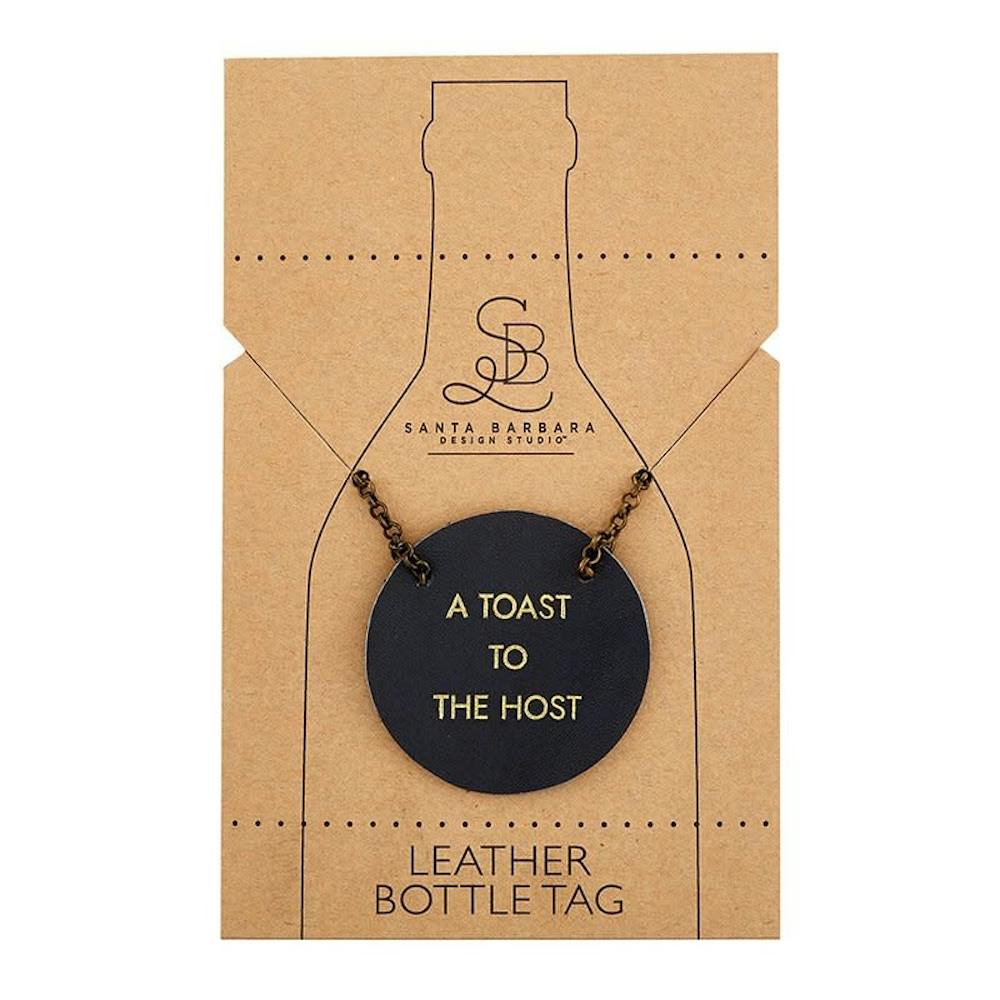 Leather Bottle Tag A Toast To The Host Homegoods