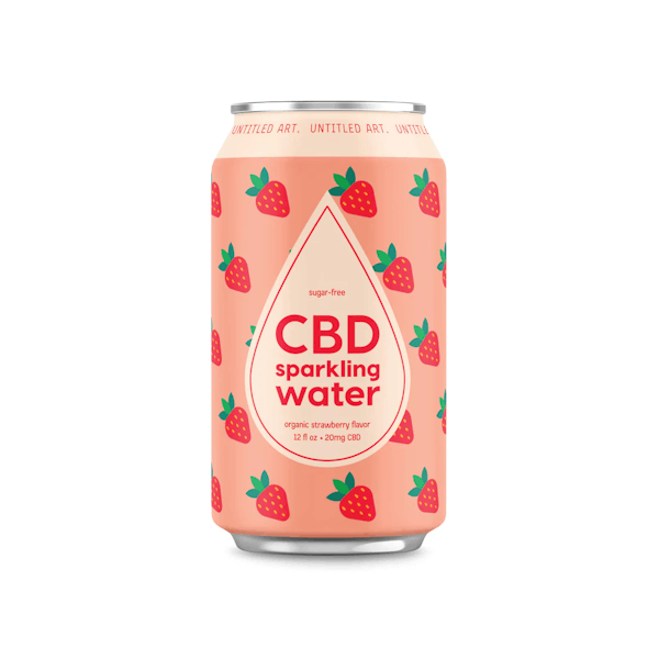 Untitled Art CBD Strawberry Sparkling Water 12oz Can
