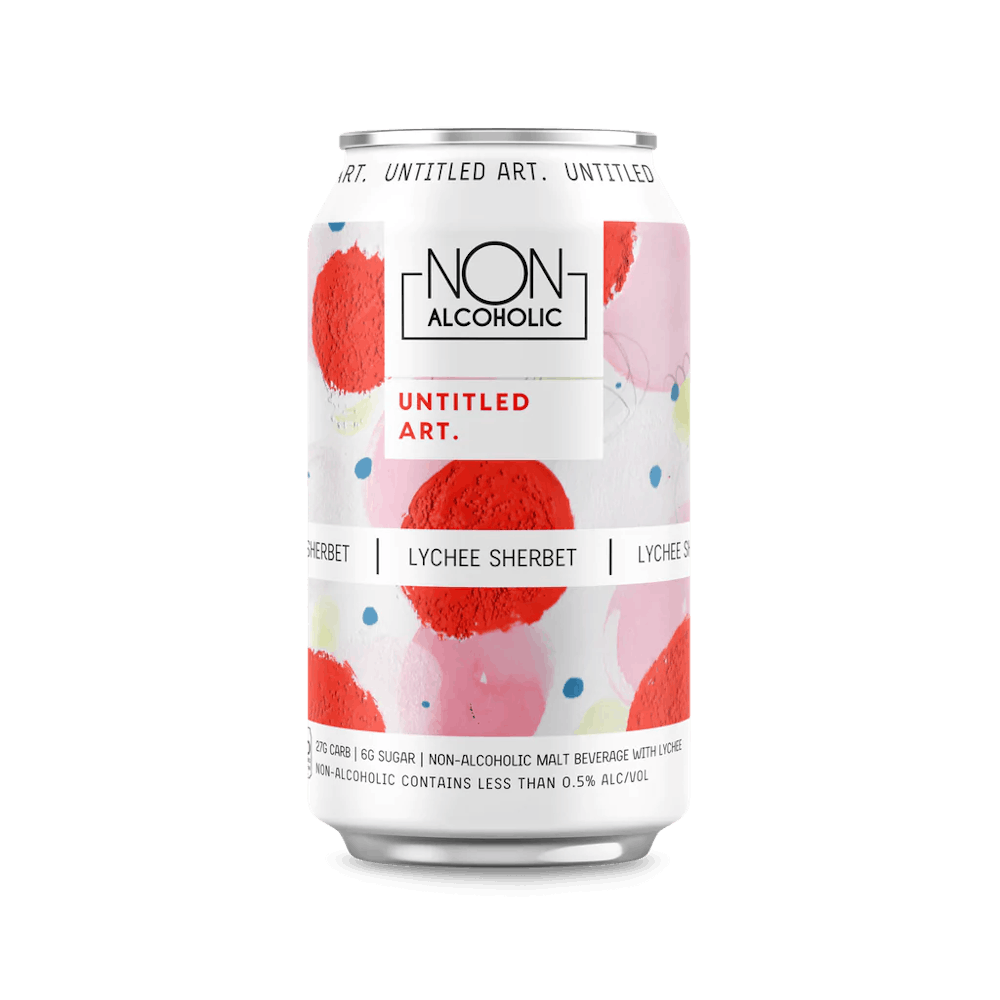 Untitled Art NonAlcoholic Lychee Sherbet 12oz Can NonAlcoholic Beer
