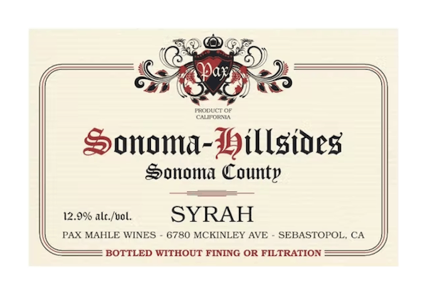 Pax Mahle 'Hillside' Syrah 2021