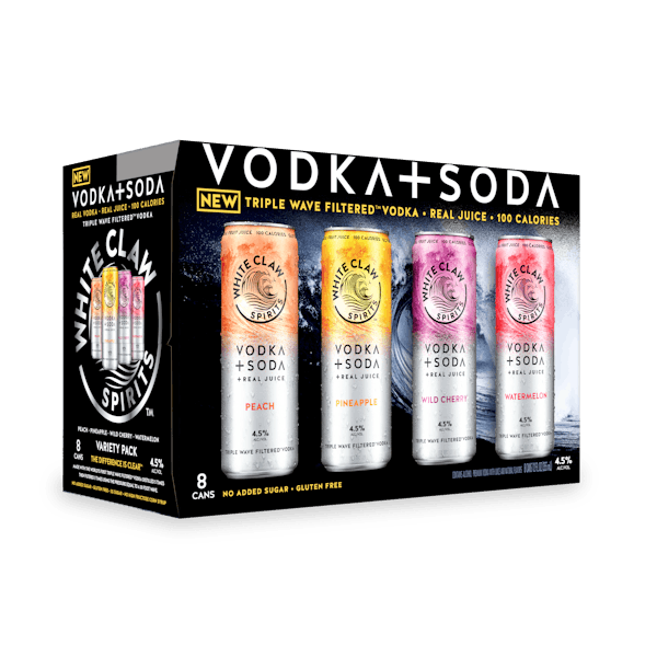 White Claw Vodka Soda Variety Pack 8-12oz Cans