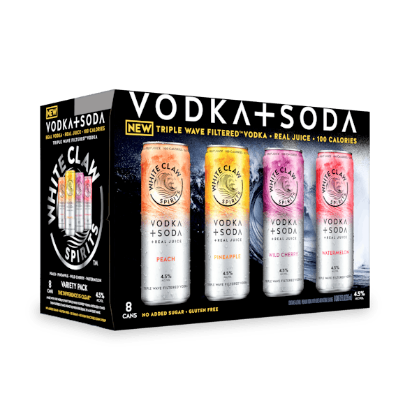 White Claw Vodka Soda Variety Pack 8-12oz Cans :: Ready to Go Cocktails