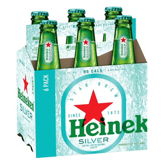 Heineken Silver Premium Lager 6pk-12oz Btls