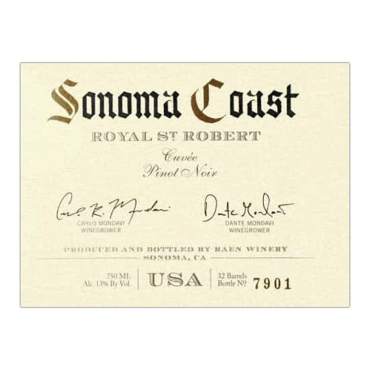 Raen 'Royal St Robert Cuvee' Pinot Noir 2021