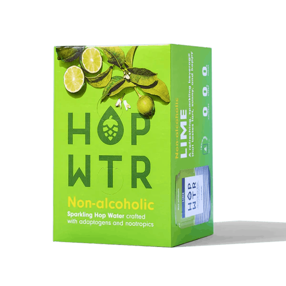 HOP WTR Lime N/A Sparkling Hop Water 6-12oz :: Adaptogenic Drinks