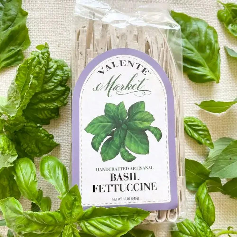 Basil Fettuccine Pasta by Valente Market Pasta