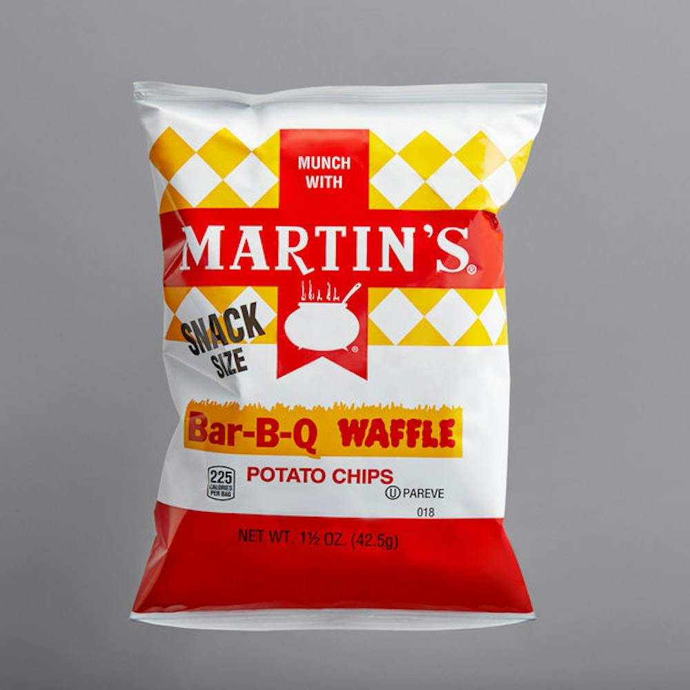Martin's BarBQ Waffle Cut Potato Chips 1.5oz Snacks, Chips, Crackers