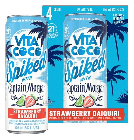 Captain Morgan Vita Coco Straw/Daiquiri 4-355ml Cans