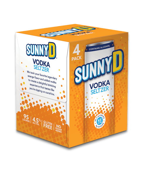 Sunny D Vodka Seltzer 4-355ml Cans