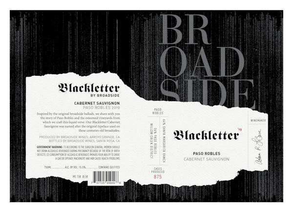 Broadside Black Letter Cabernet Sauvignon 2019