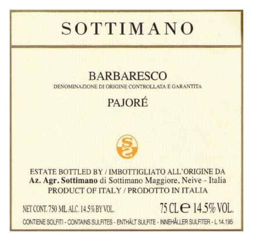 Sottimano 'Pajore' Barbaresco 2020