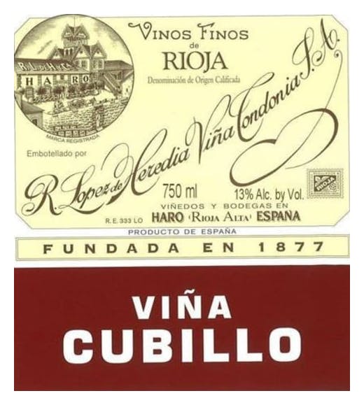 Lopez de Heredia 'Cubillo' Crianza 2014