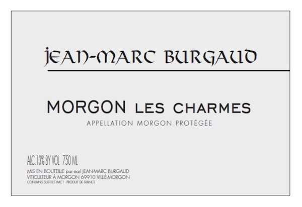 Jean - Marc Burgaud Morgon 'Les Charmes' 2021