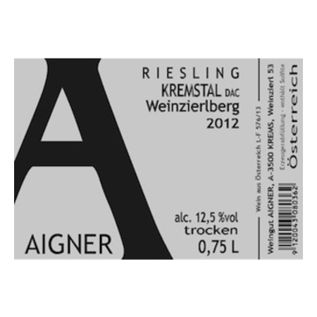 Weingut Aigner 'Weinzierlberg' Riesling 2021