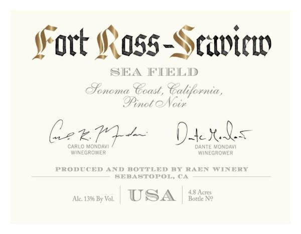 Raen 'Sea Field Fort Ross' Pinot Noir 2021