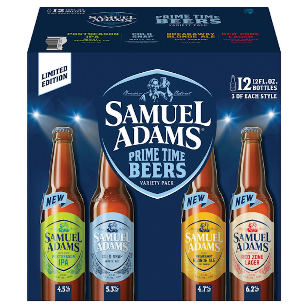 Sam Adams Prime Time Beers Variety Pack 1212oz Bottles Other