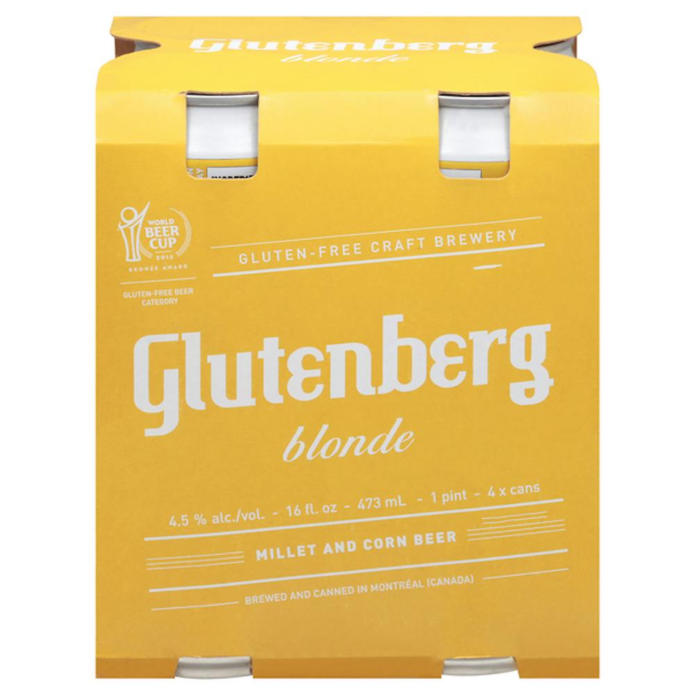 Glutenberg GlutenFree Blonde Ale 416oz Cans Other / Variety Packs