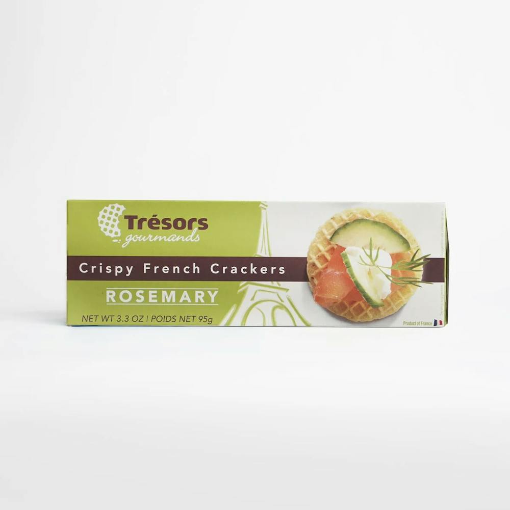 Tresors Gourmands Rosemary Crispy French Crackers 3.3oz Snacks