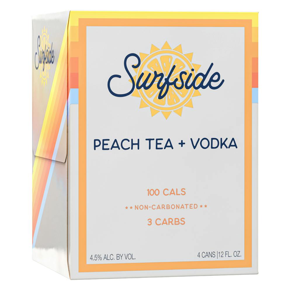 Surfside Peach Tea & Vodka 412oz Cans Ready to Go Cocktails