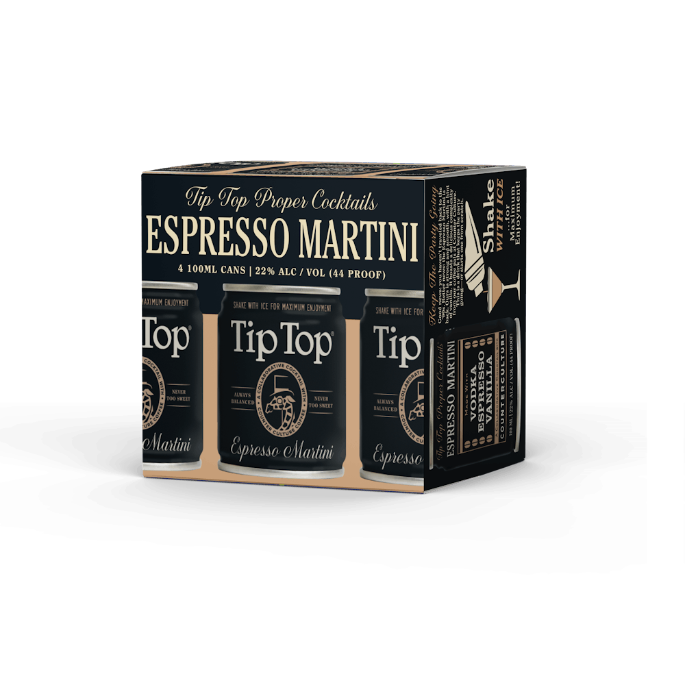 Tip Top Cocktails Espresso Martini 4100ml Cans Ready to Go Cocktails
