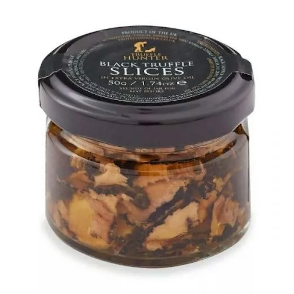 Preserved Black Truffle Slices 1.74oz by Truffle Hunter Jarred Goods