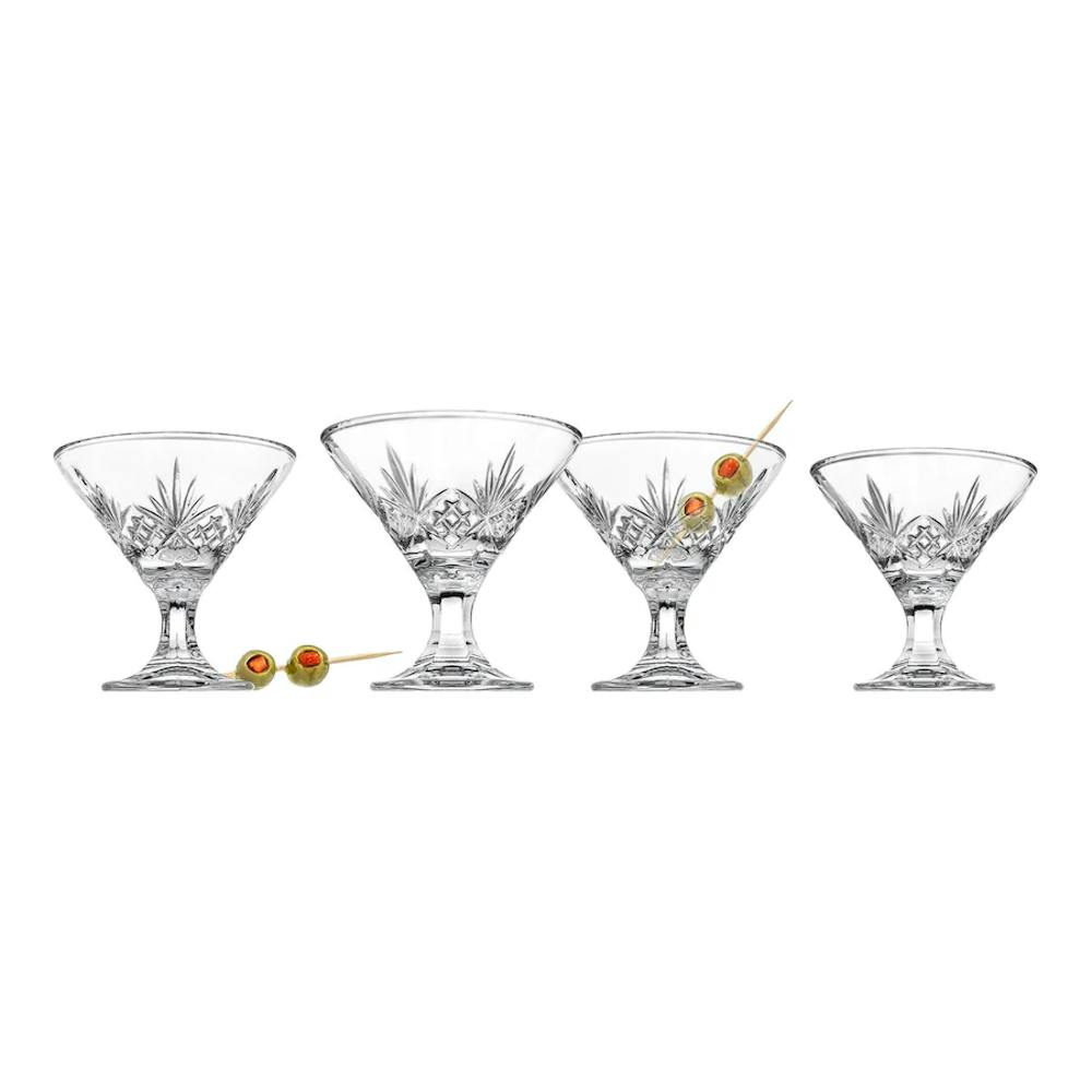 Dublin Collection Crystal Martini Glasses (Set of 4) Spirits Glasses