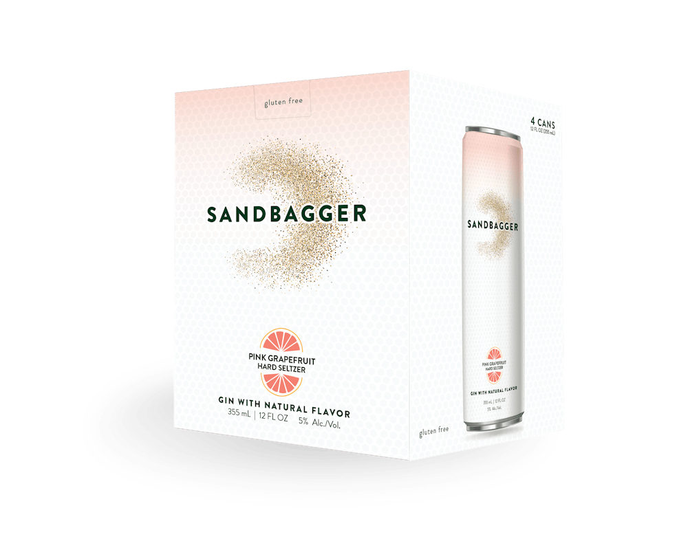 Sandbagger Pink Grapefruit Seltzer 4-12oz Cans :: Ready to Go Cocktails
