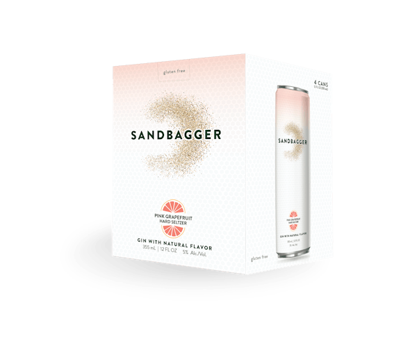 Sandbagger Pink Grapefruit Seltzer 4-12oz Cans :: Ready to Go Cocktails