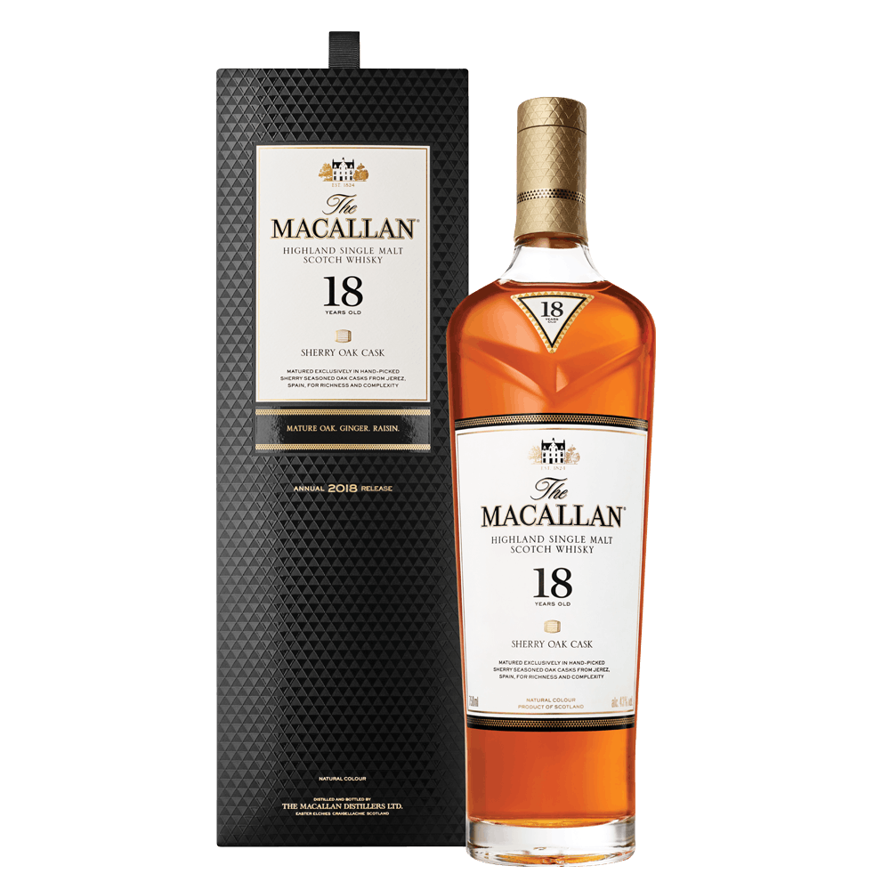 The Macallan 'Sherry Oak' 18yr Single Malt Scotch 750ml :: Single