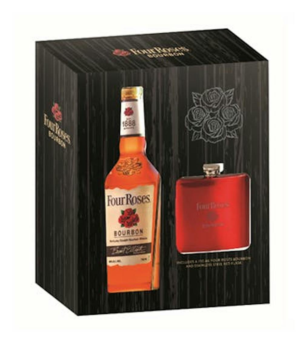 Four Roses 80prf 750ml w/Flask Bourbon Gift Set :: Bourbon