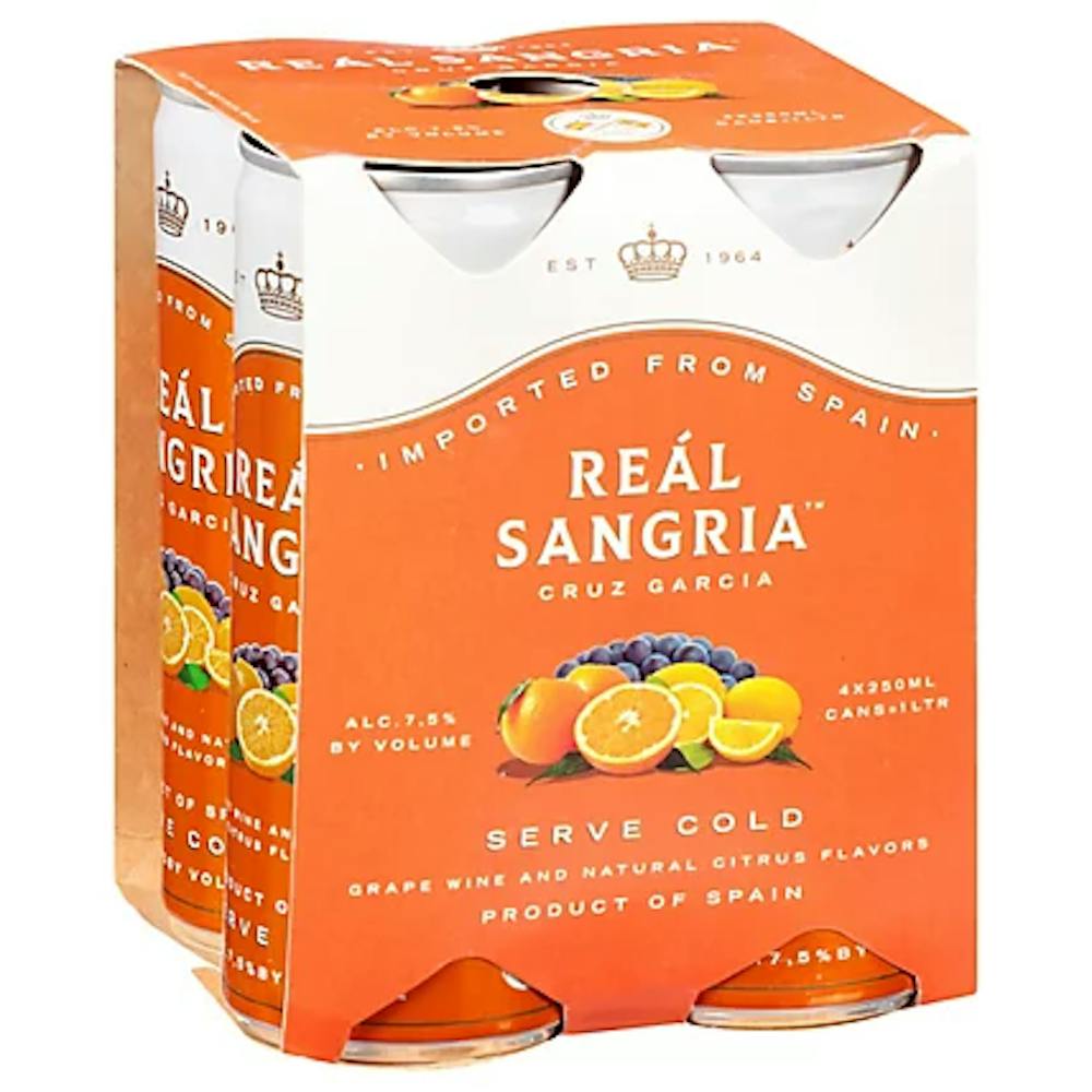 Cruz Garcia Real Red Sangria 4-250ml Cans :: Can Wine & Wine Cocktails