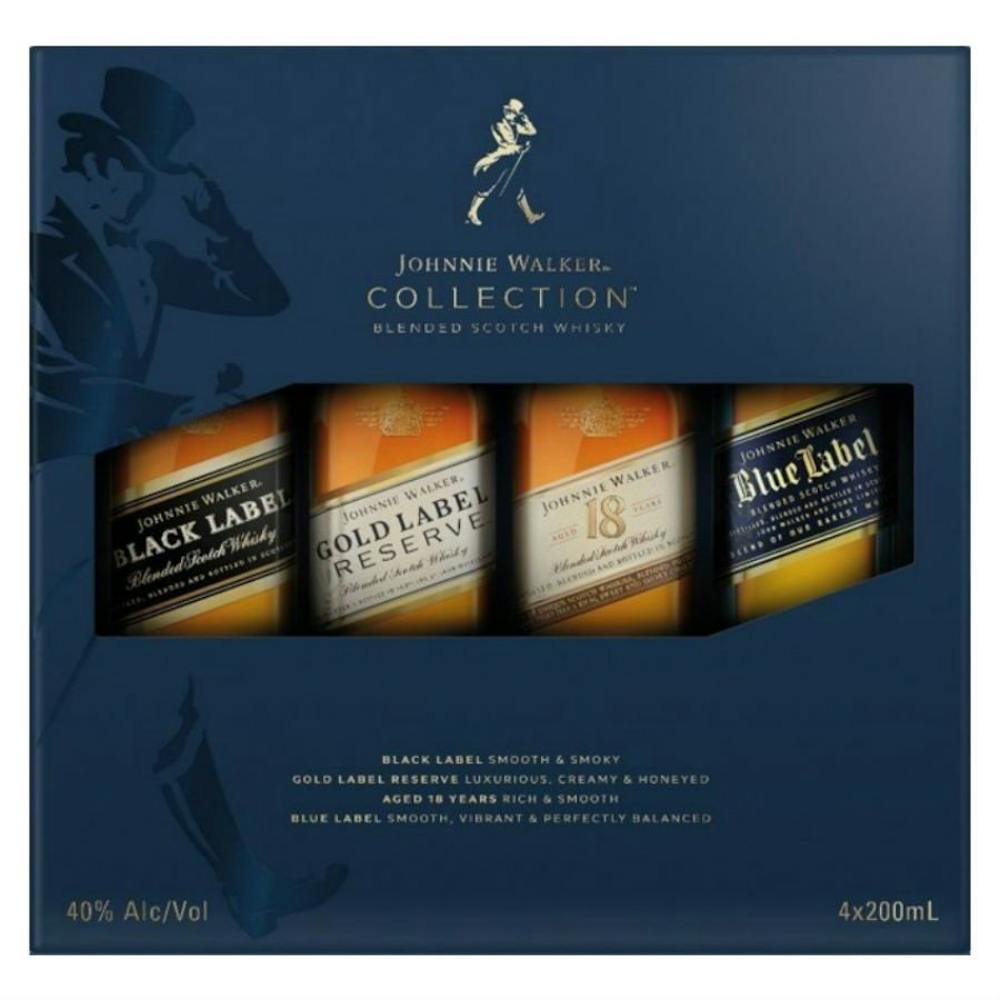Johnnie Walker The Collection Blended Scotch Whisky 4-200ml :: Whiskey