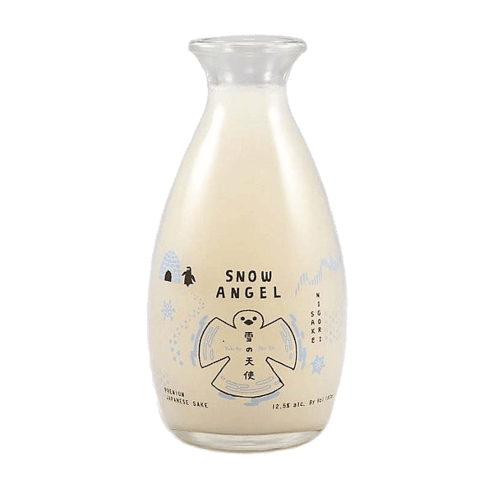 雪の日のざくろ Oka Brewery Yuki no Tenshi 'Snow Angel' Nigori Sake 180ml :: Sake