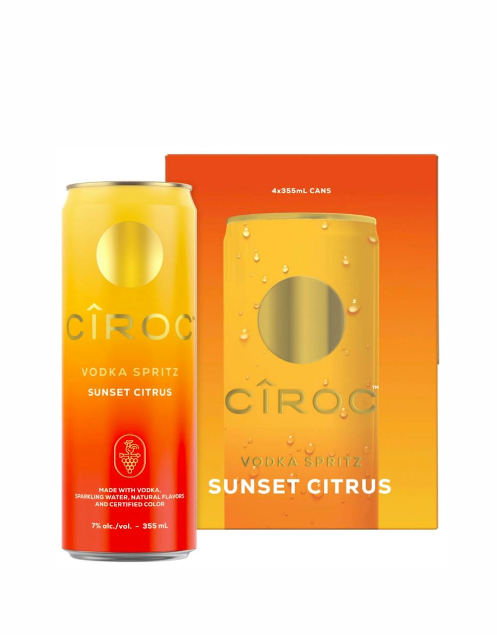 Ciroc Vodka Spritz Sunset Citrus 4-355ml Cans :: Ready to Go Cocktails