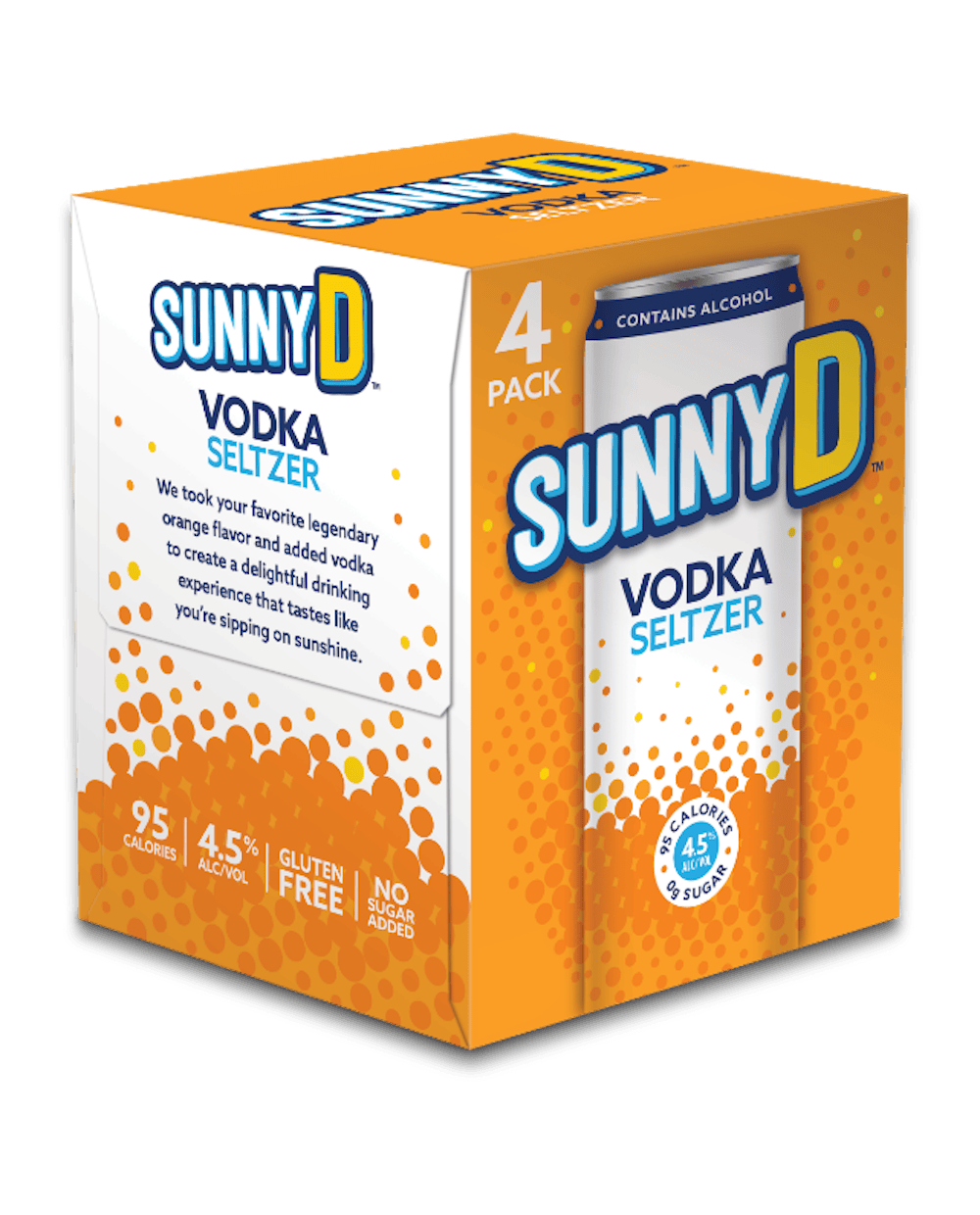 Sunny D Orange Vodka Seltzer 4-355ml Cans :: Ready to Go Cocktails