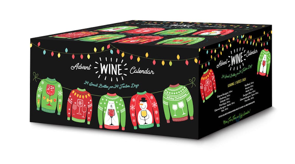 Snowman Sweater Wine Advent Calendar 24-187mls :: Wine Gift Packs