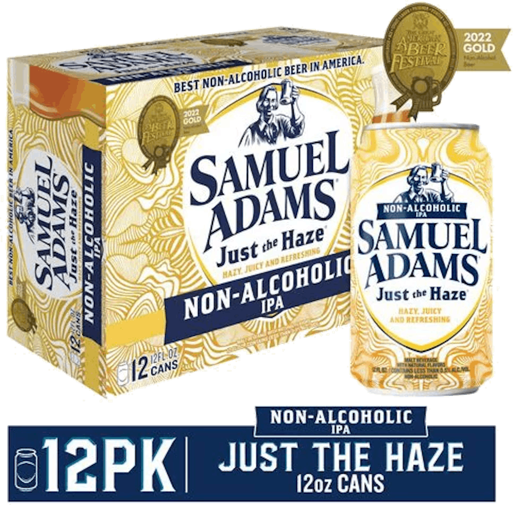 Sam Adams Non-Alcoholic Just the Haze 12-12oz Cans :: Non