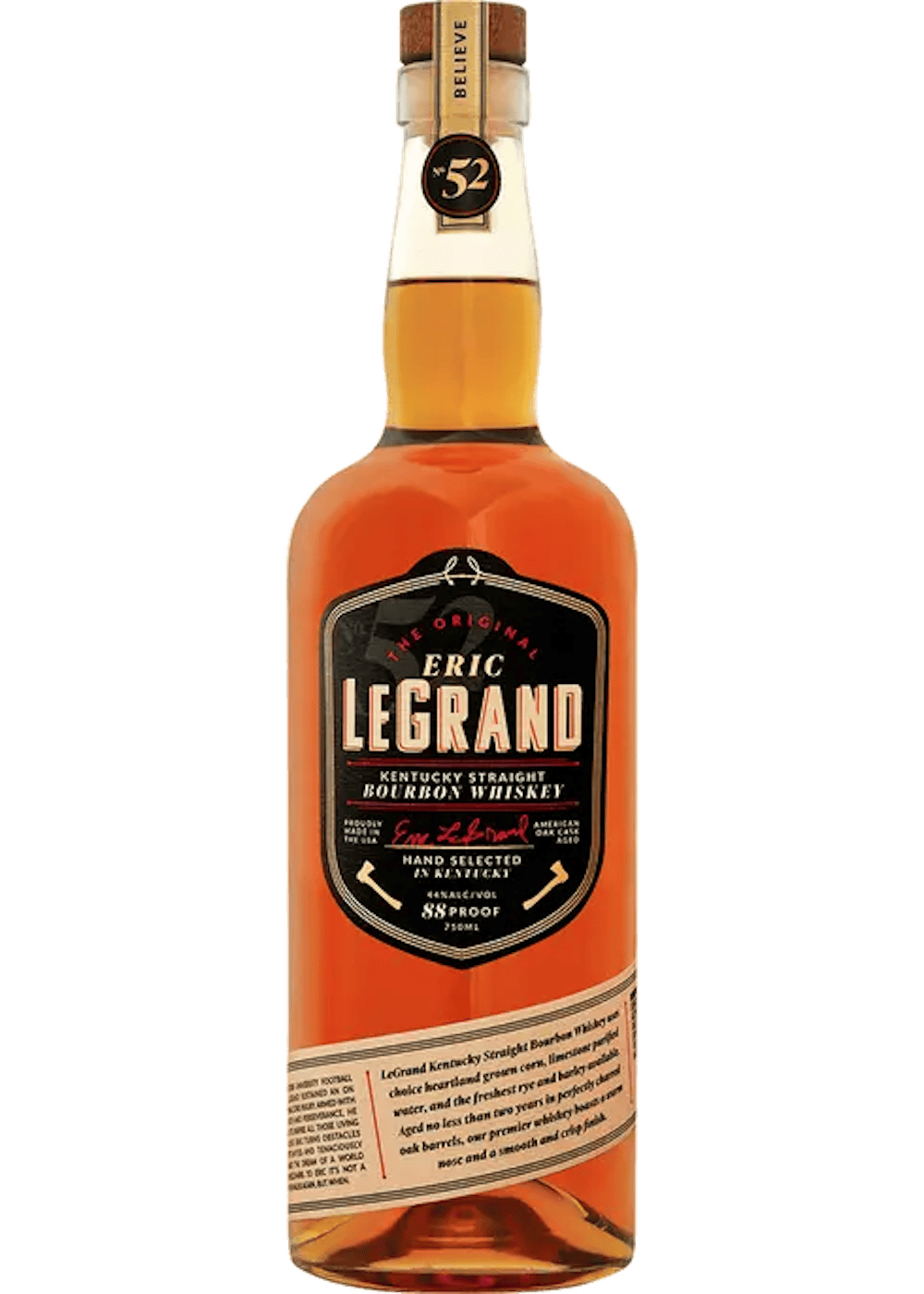 Eric LeGrand Straight Bourbon Whiskey 88proof 750ml :: Bourbon