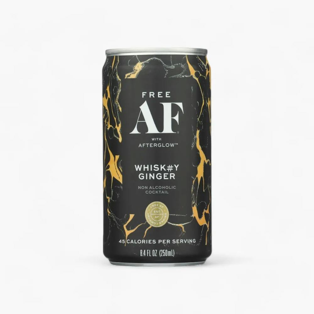 Free AF Non-Alcoholic Whiskey Ginger 8.4oz Can :: Non-Alcoholic