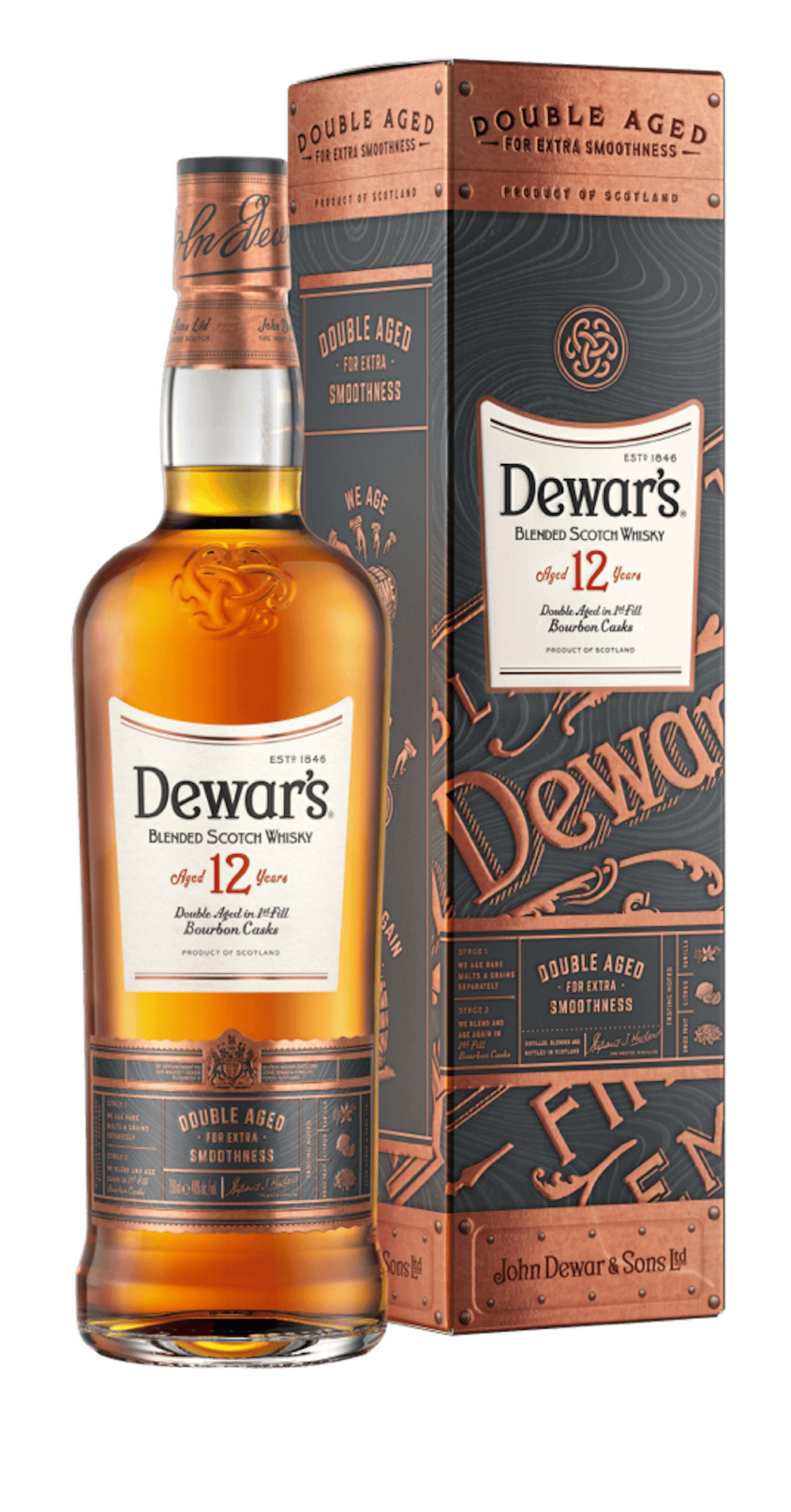 Dewar's Double Aged 12 year Blended Scotch Whisky 1.0L :: Blended