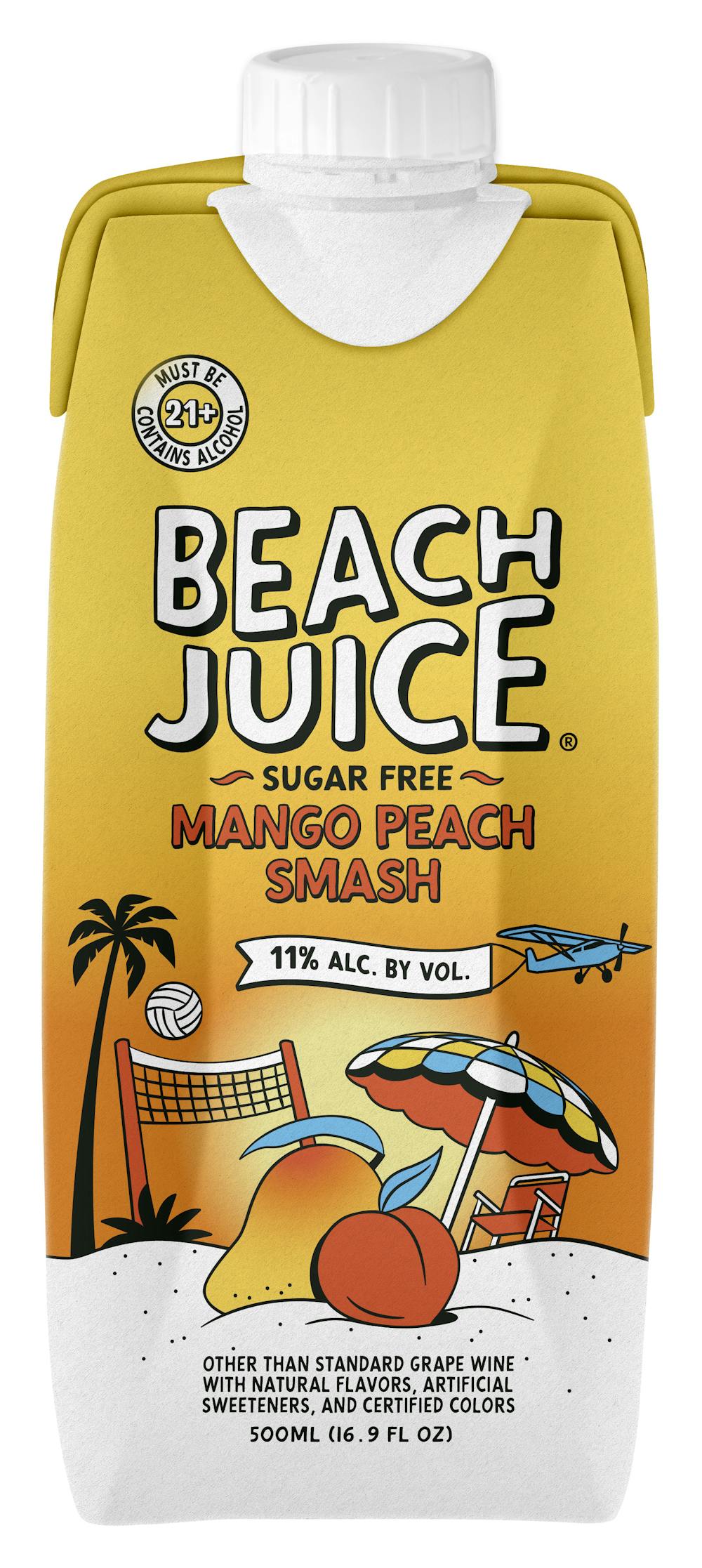 Beach Juice Sugar-Free Mango Peach Smash 500ml :: Can Wine Wine