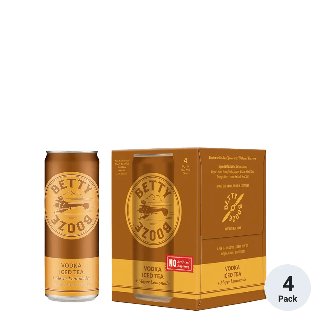 Betty Booze Vodka Iced Tea & Meyer Lemonade 4-355ml Cans :: Ready