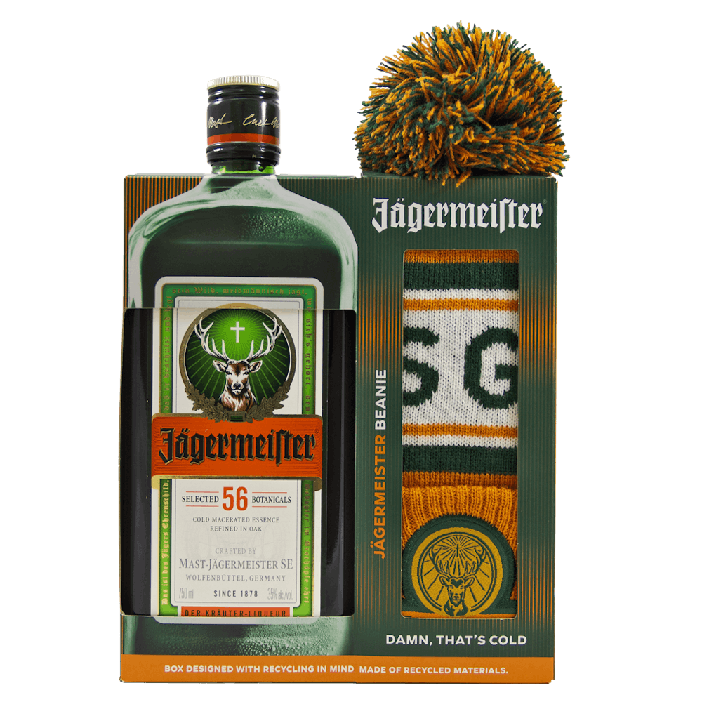 Jagermeister w/ Beanie Liqueur 750ml Gift Set :: Aperitifs & Digestifs