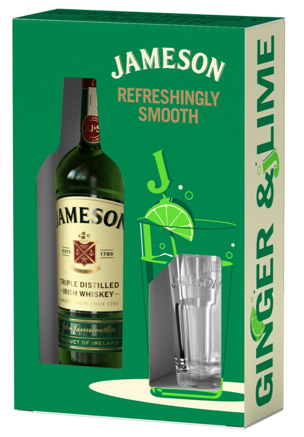 Jameson 750ml Irish Whiskey High Ball Gift Set w/ glasses :: Irish
