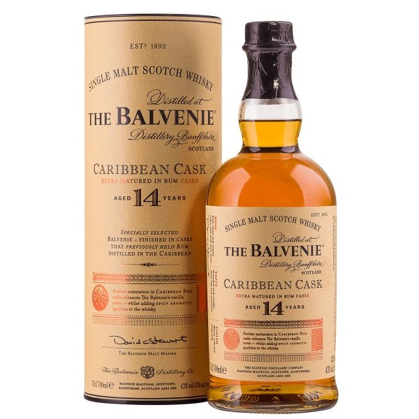 Balvenie 14year 'Caribbean Cask' Single Malt Scotch 750ml Balvenie 14year 'Caribbean Cask' Single Malt Scotch 750ml