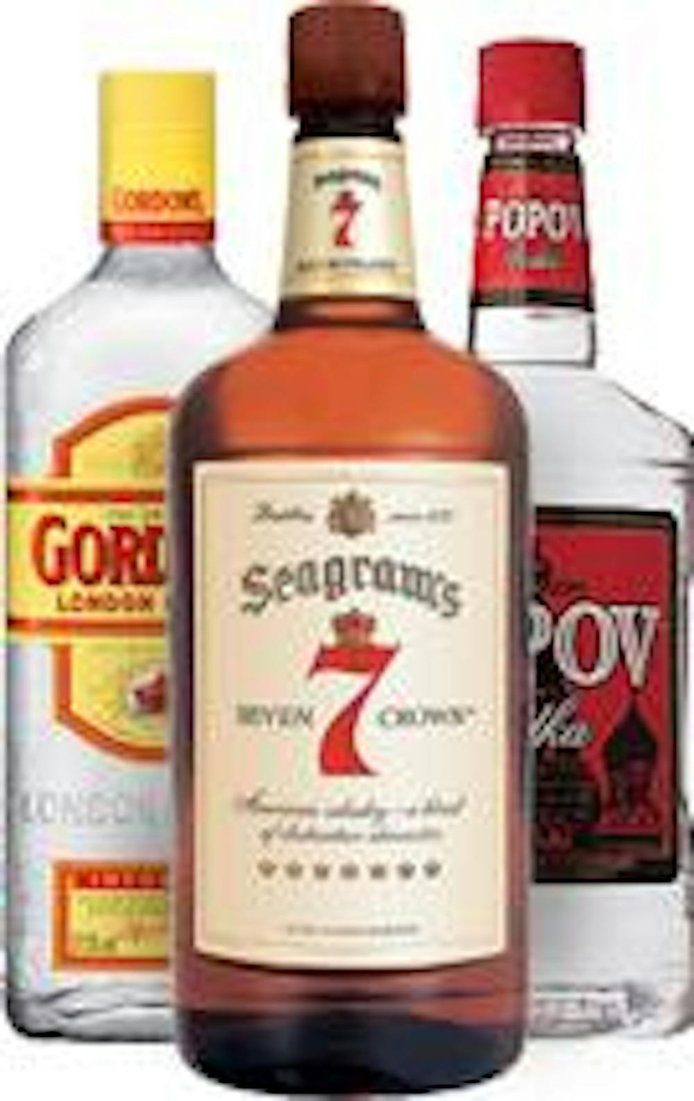 Seagram's 7, Seagrams VO, Gordon's, J&B & Popov